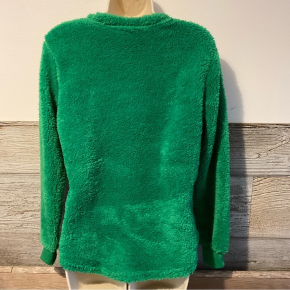 Let Me Take a sELFfie green cozy fleece pajama top size medium - Picture 4 of 5